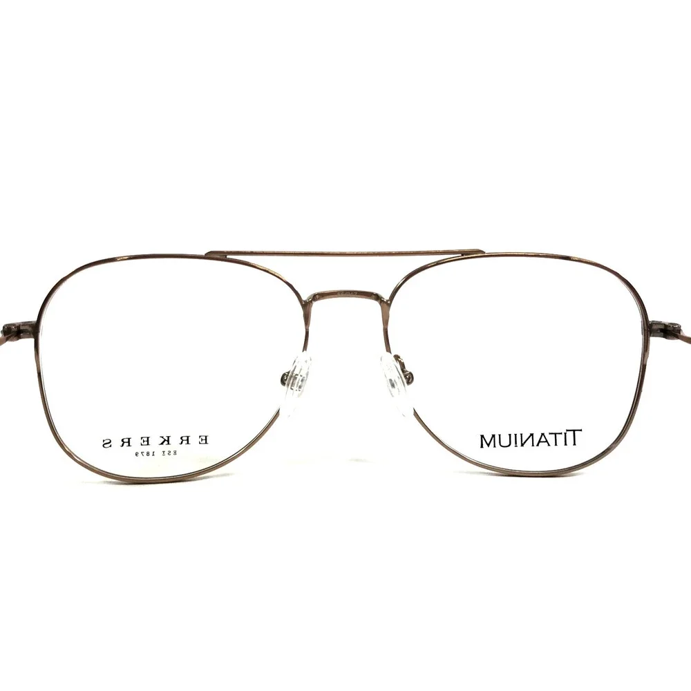 Erkers Eyeglasses Frames NORWOOD COPPER Matte Gold Wire Rim Titanium 55-17-145